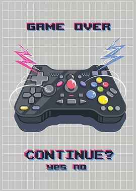 GAME OVER CONTINUE GAMING