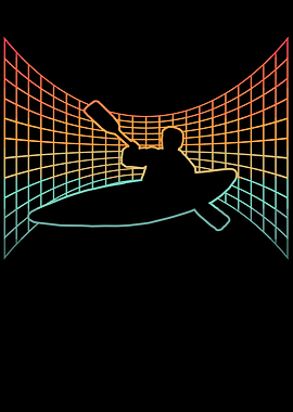 Vaporwave Kayak