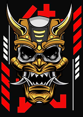 Ronin Mask Illustration 03