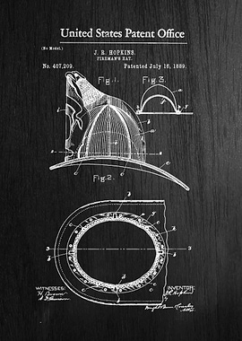 6 Firemans Hat Patent