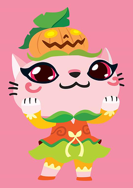 Halloween Pink Cat