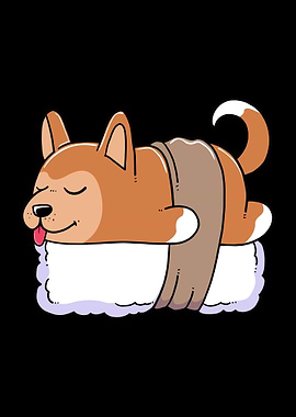 Shiba Inu Dog Sushi