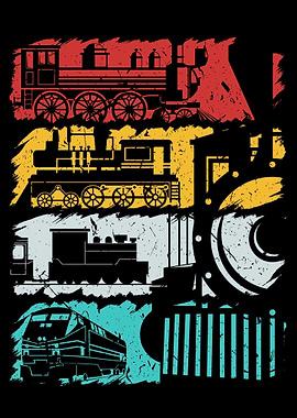 Retro Lokomotive Eisenbahn