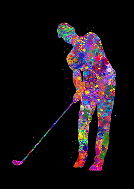 Golf watercolor