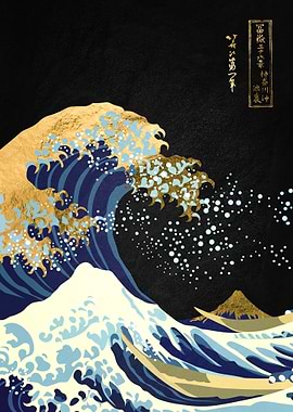 Golden Great Wave