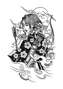 Asian Kitsune Warrioress