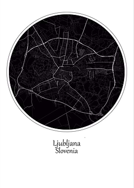 Ljubljana Map Slovenia
