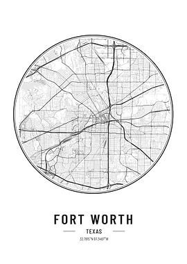 Fort worth texas map