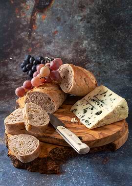 food bread and cheese