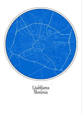 Ljubljana Map Slovenia