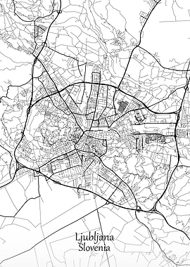 Ljubljana Map Slovenia