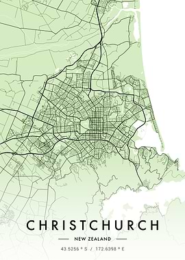 Christchurch City Map