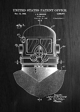 15 Diving Suit Helmet Pat