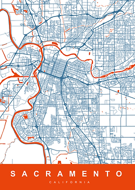 SACRAMENTO Art Map USA