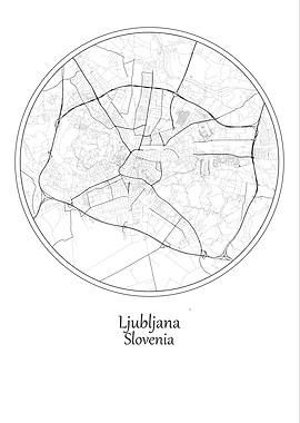 Ljubljana Map Slovenia