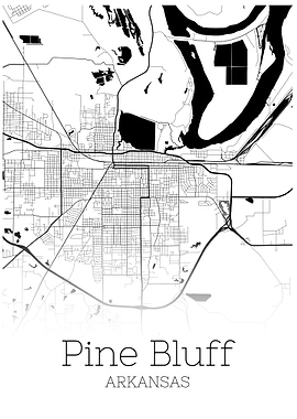 Pine Bluff Arkansas map