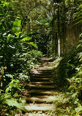 road night tree stone