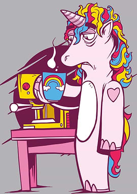Unicorn with Coffee
