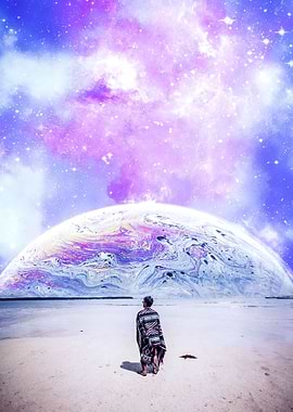 Poncho Pastel Space Vibes