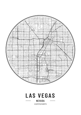 Las Vegas USA map
