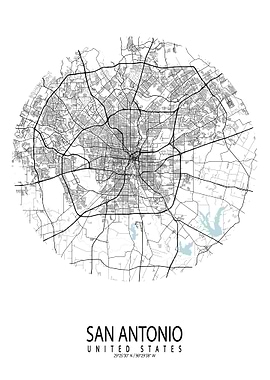 San Antonio Map Circle