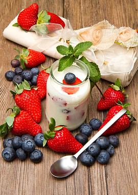 yogurt with berry