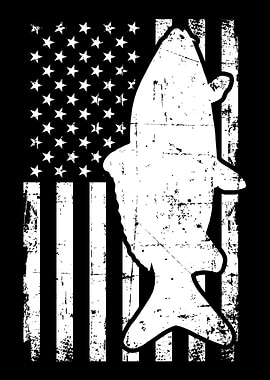 Fishing Carp USA flag