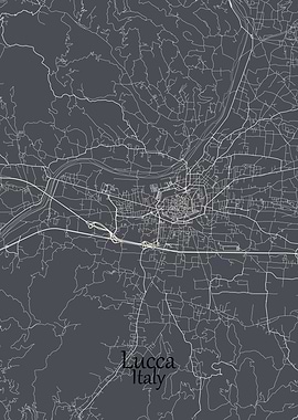 Lucca City Map Italy
