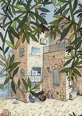 Courtyard in Haifa Collage