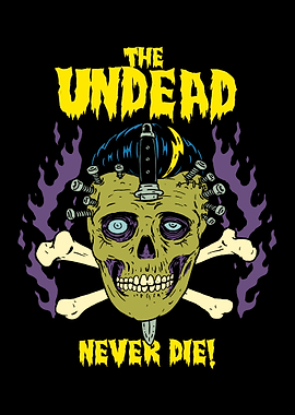 The Undead Never Die Skull