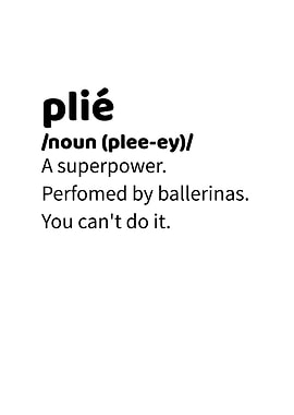 Plie Definition Ballerina