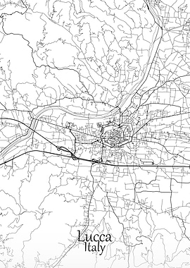 Lucca City Map Italy