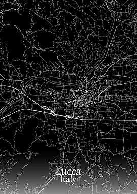 Lucca City Map Italy