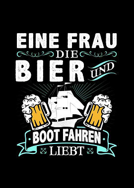 Frau Bier Bootfahren