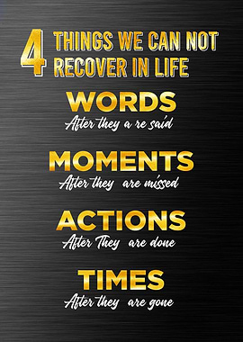 4 thing you cant recovever