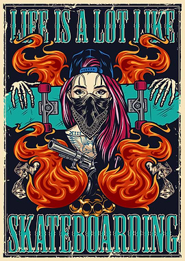 poster girls skateboarding