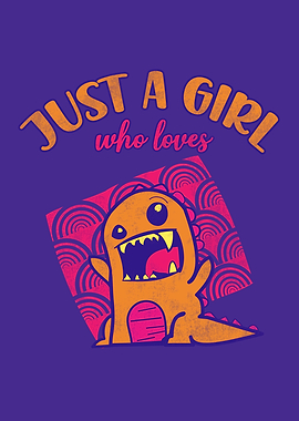 Dinosaur funny girl quote