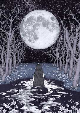 The Moonlight Bather Colou