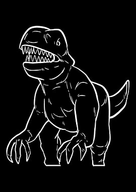 TRex Angry Dinosaur Nerd