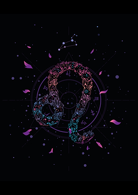 Leo ZODIAC SIGN FLORAL