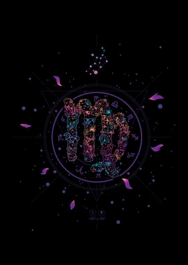 VIRGO FLORAL ZODIAC SIGN