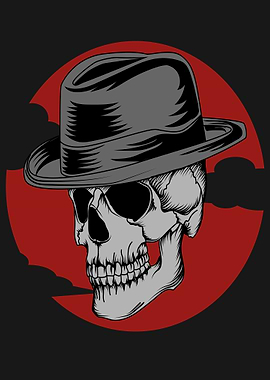 skull hat black moon