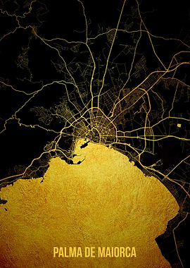 Palma de Maiorca gold map