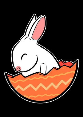 Bunny Egg Shell Easter Dec