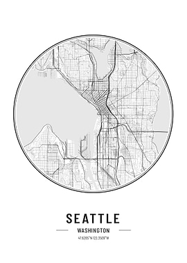 Seattle Washington Usa Map