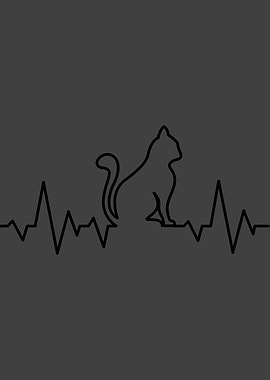 CATS HEARTBEAT CAT ART Cat