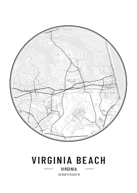 Virginia Beach USA MAP