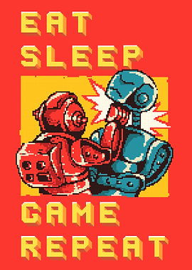 Eat Sleep Game Retro
