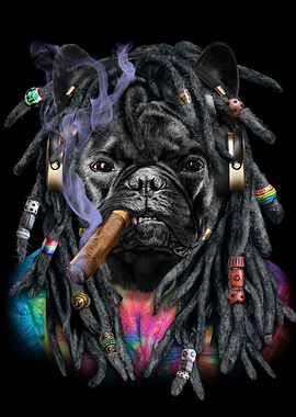 French Bulldog Dreadlocks