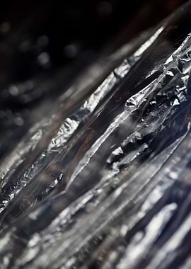 Plastic bag abstract macro